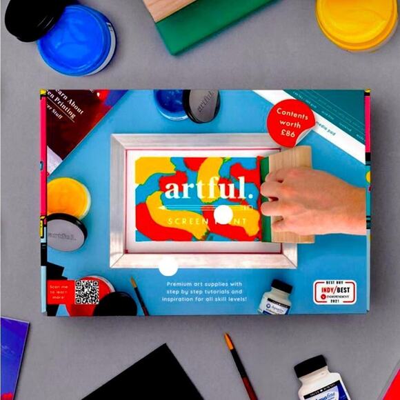 Artful Let's Learn Screen Printing Beginner Screen Printing Art Craft Kit - Picture 1 of 7
